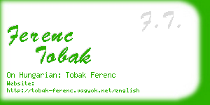 ferenc tobak business card